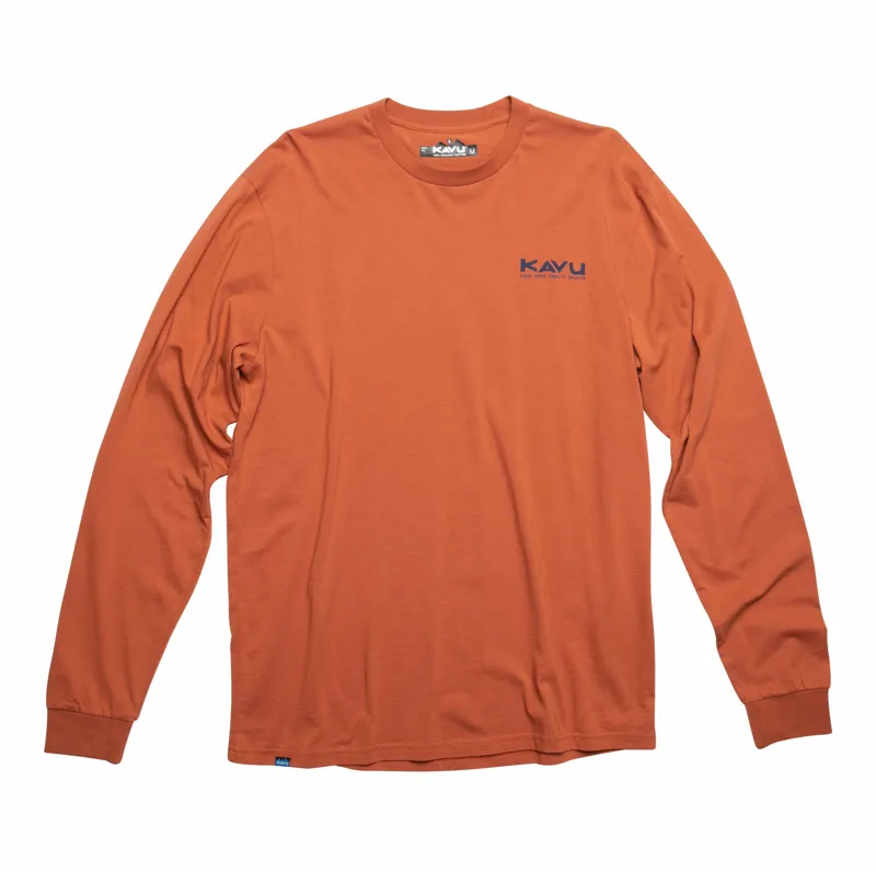 Kavu Men's L/S Sasquatch To Dot T-Shirt - Baked Clay